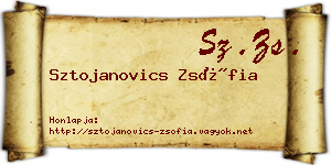 Sztojanovics Zsófia névjegykártya